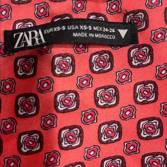 Zara Scarf Bandana Print Tie Back Top SZ S - Picture 5 of 7